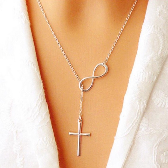 Infinity Cross Necklace - Picture 1 of 4